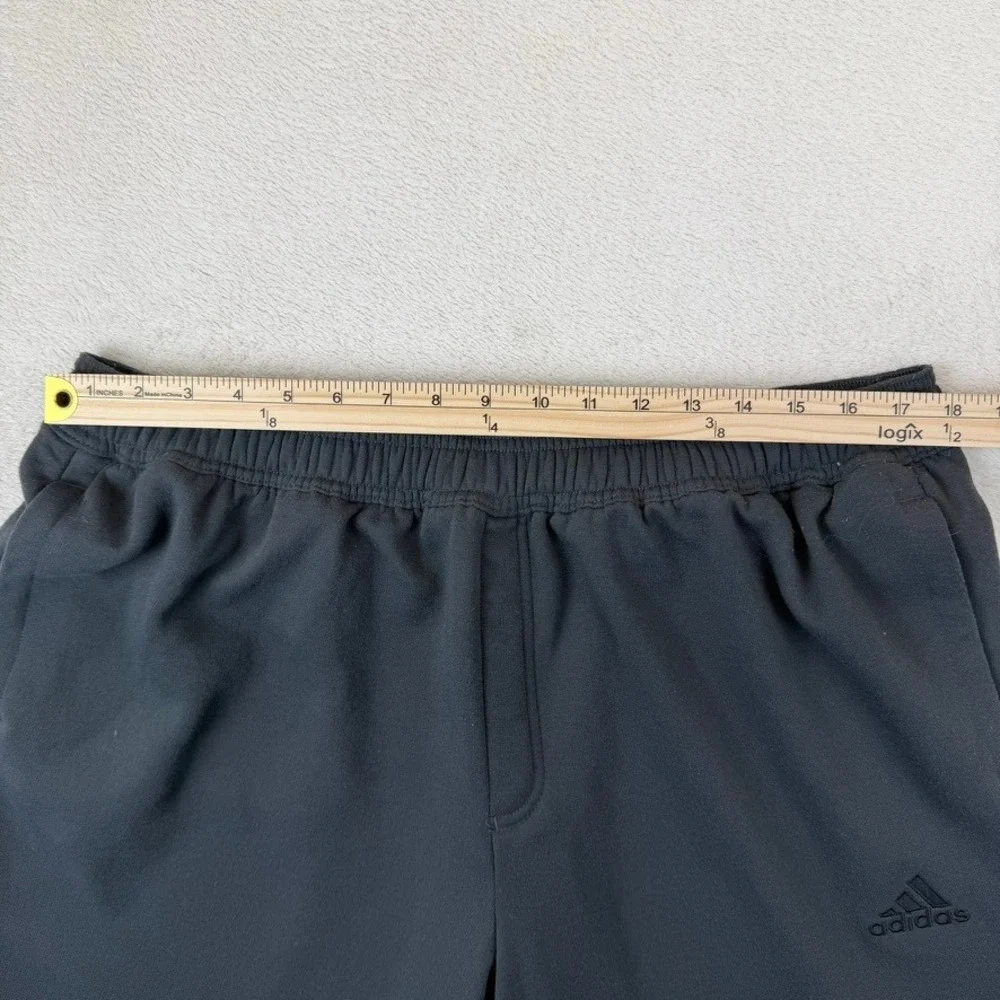 Adidas‎ Mens Fleece Lined Track Pants Gray Joggers 2XL JC6022 Zip Ankle